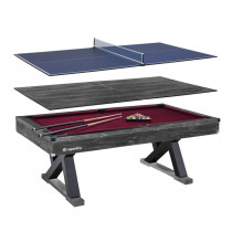 Billiardový stůl 3v1 inSPORTline Residento, tmavé dřevo