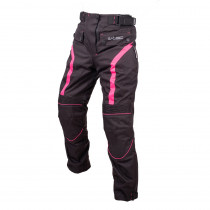 Dámské moto kalhoty W-TEC Durmanes Lady, černo-růžová, XS