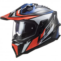 Enduro helma LS2 MX701 Explorer C Focus, Gloss Blue White Red, XS (53-54)