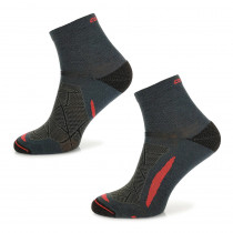 Trekingové Merino ponožky Comodo TREUL02, Black Red, 39-42