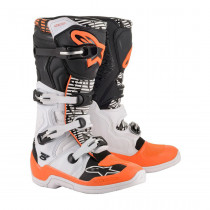 Moto boty Alpinestars Tech 5 bílá/černá/oranžová fluo, bílá/černá/oranžová fluo, 48